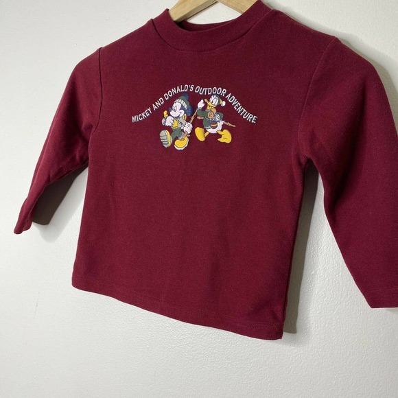 VTG 80's Mickey Mouse Donald Walt Disney Company 4T Toddler Shirt Great Outdoors - Picture 4 of 6